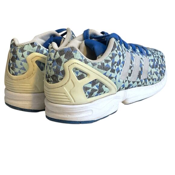adidas ZX Flux Men's 8.5 Blue Green Geometric Weave Multicolor Torsion Sneakers - Picture 9 of 16